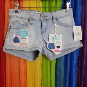 NWT YMI Wanna Betta Butt? Ultra Short Daisy Dukes Light Wash Denim Shorts Y2K